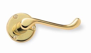 Image for Victorian Scroll Polished Brass On Rose.