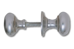 Image for mushroom rim knob architectural 50mm satin chrome.