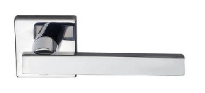 Image for Kubus Straight Door Handle on Rose.