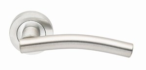 Image for Curve Door Handle on Rose.