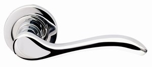 Image for Turin Door Handle on Rose.