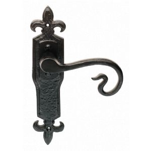 Image for Curly Tail Lever on Gothic Backplate.