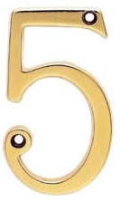 Image for Numerals (0-9) Polished Brass.