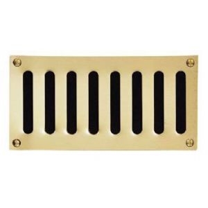 Image for Plain Slot Brass Vent (Radius Corners 165mm x 89mm).