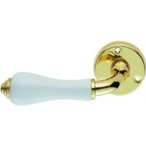 Image for Plain White Porcelain Lever.