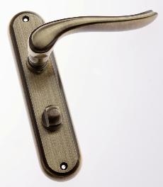 Image for Susy Antique Brass Lever Bathroom on Plate.