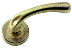 Image for Itala Antique Brass Door Handle on Rose.