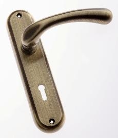 Image for Itala Antique Brass Lever Lock on Plate.