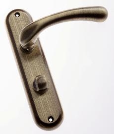 Image for Itala Antique Brass Lever Bathroom on Plate.