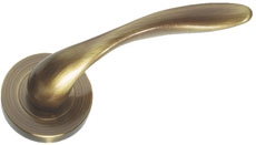 Image for Pegasus Antique Brass Door Handle on Rose.