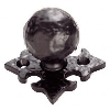Hammered Pattern Ball Knob on Gothic Cross Backplate image.