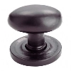 Oval Smooth Knob on Round Rose image.