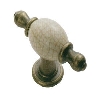 Crackle Glaze Porcelain Cupboard Knob with Finial Ears image.
