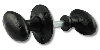 oval rim knob 50mm black antique image.