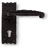 Black Antique Lever Lock on Backplate image.