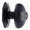 centre door knob 64mm black antique image.