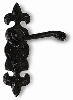 Black Antique Door Handle on Backplate image.