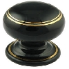 Black Porcelain Cupboard Knob Line - Frelan image.