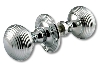 reeded rim knob architectural 60mm polished chrome image.