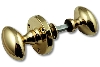 oval rim knob architectural 60mm polished brass image.
