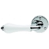 Plain White Porcelain Lever on Polished Chrome image.
