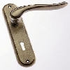 Susy Antique Brass Lever Lock on Plate image.