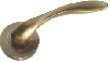 Pegasus Antique Brass Door Handle on Rose image.